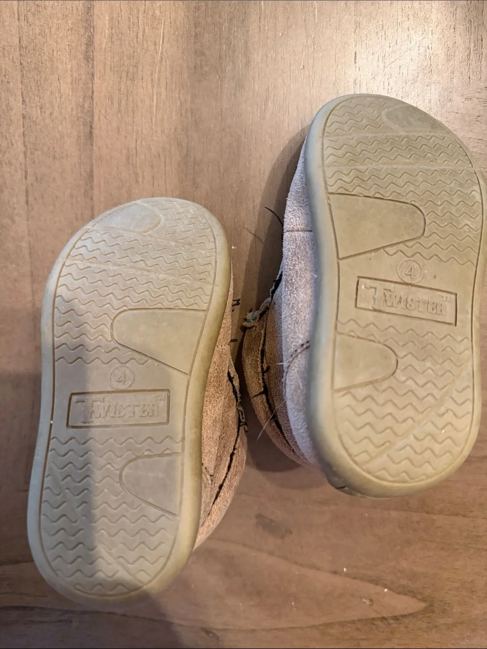 Twister Tan and Turquoise Check Moccasin Slip-Ons